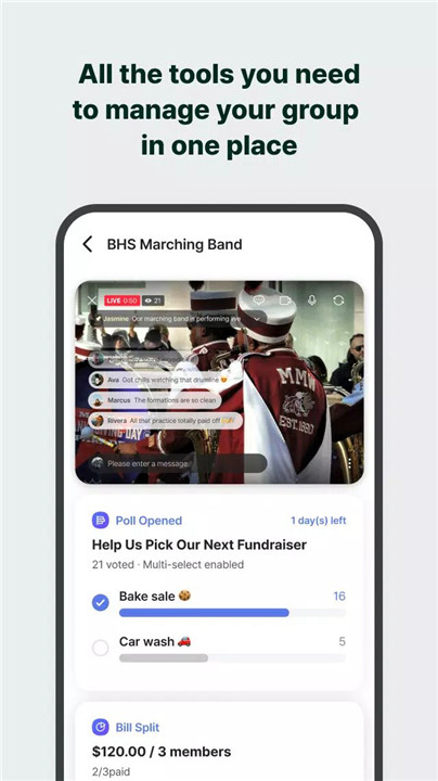 BAND - App for all groups  poster