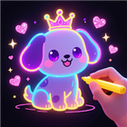 Neon Glow Drawing: Doodle Art icon